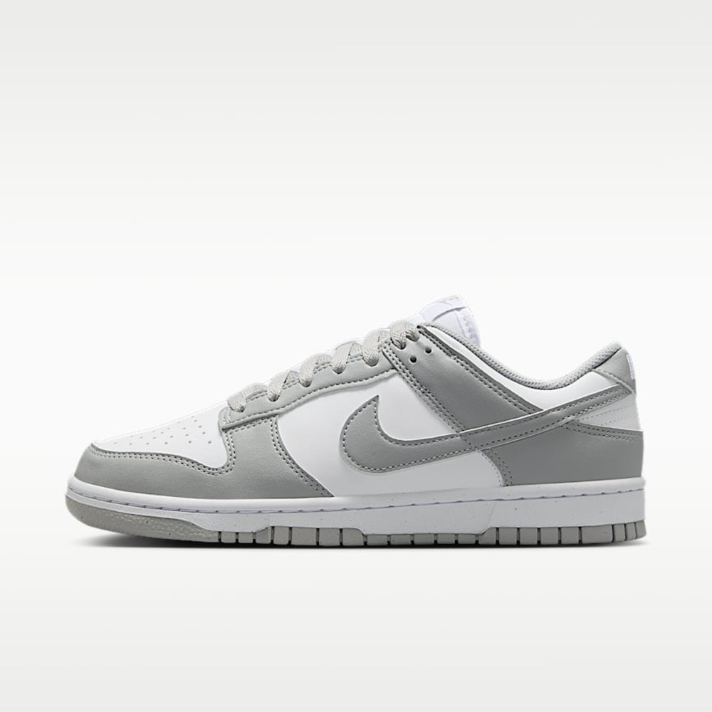 Men’s Nike Dunk Low Grey White Leather Sneakers l Size 10